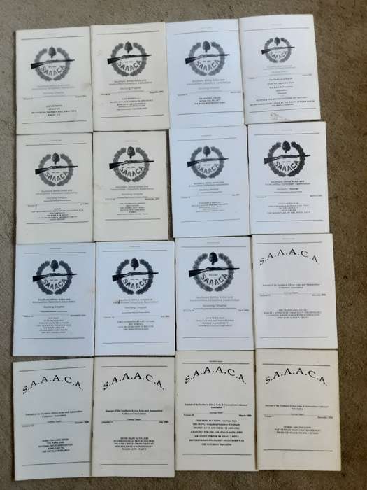 Southern Africa Arms and Ammunition Collectors Association Gauteng Capter Journals Vol 9 to Vol 24