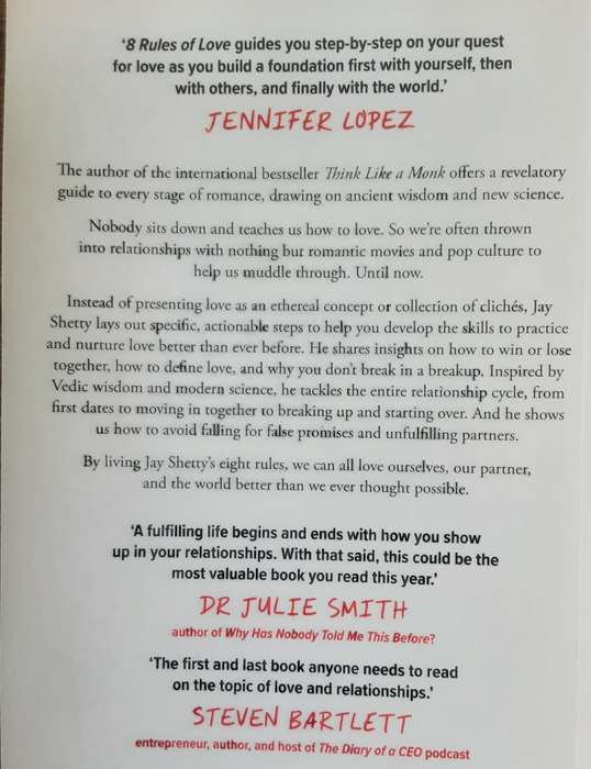 8 Rules of Love, How to Find It,Keep It, and Let it Go by Jay Shetty