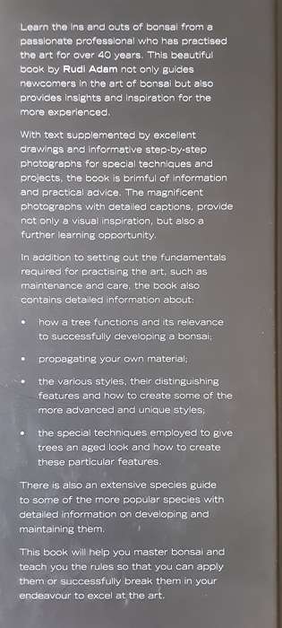 Master Bonsai A Practical and Inspirational Guide by Rudi Adam