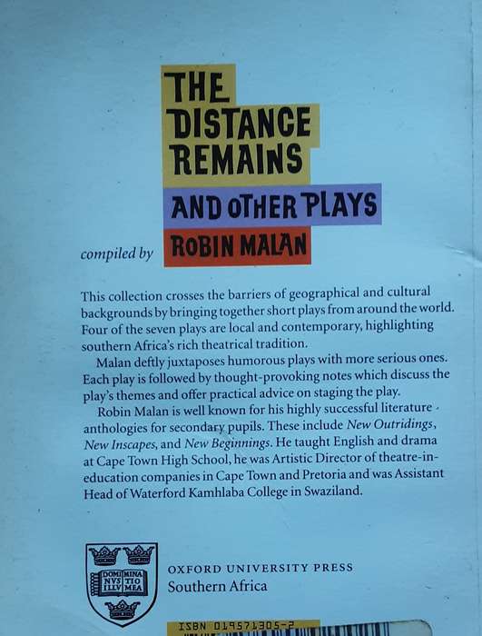 The Distance Remains and other Plays compiled by Robin Malan