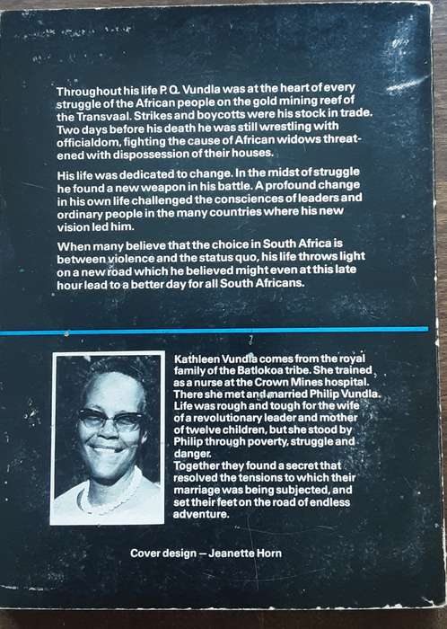 PQ The Story of Philip Vundla of South Africa by Kathleen Vundla **Signed Copy **