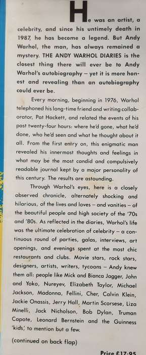 The Andy Warhol Diaries edited by Pat Hackett