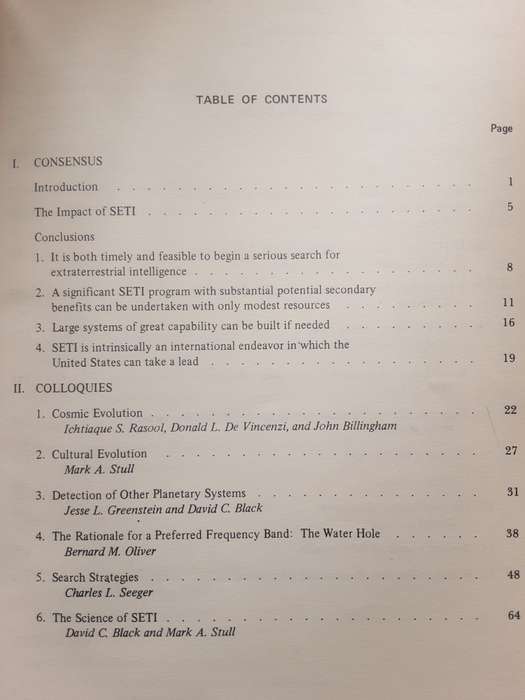 The Search For Extraterrestrial Intelligence prepared by Nasa edited by Morrison, Bellingham & Wolfe