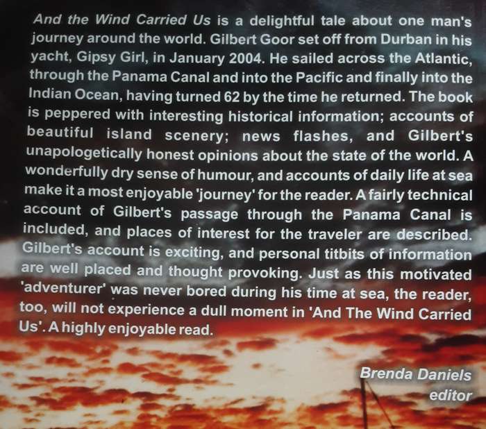 And The Wind Carried Us An Account of Gipsy Girls Circumnavigation  by Gilbert Goor **Signed Copy **