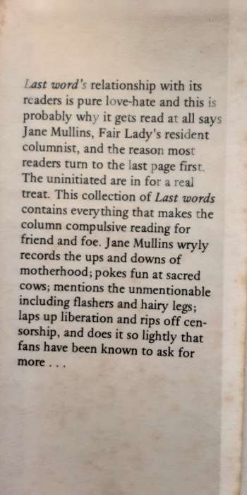 Jane Mullins Last Words