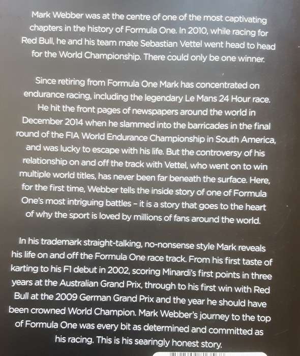 Mark Webber Aussie Grit, My Formula One Journey