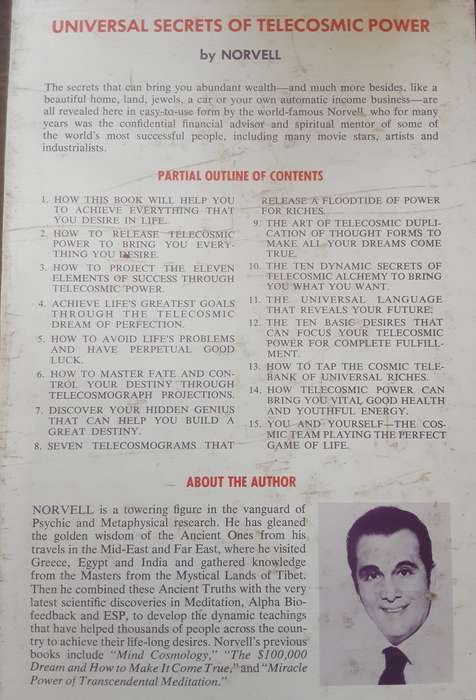Universal Secrets of Telecosmic Power by Norvell **First Edition ***