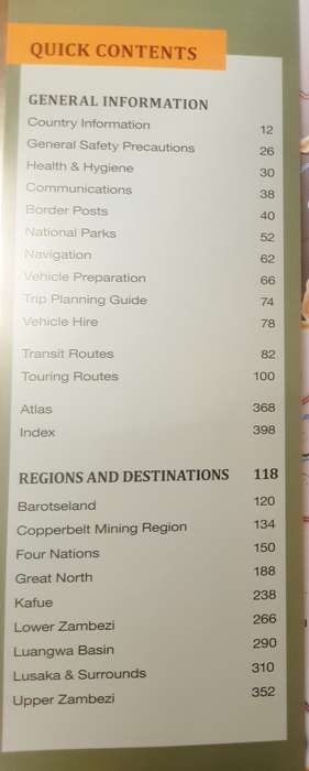 Zambia Self Drive Guide Edition 1 by Tracks 4 Africa
