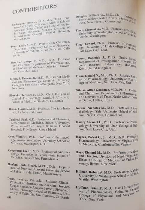 Goodman and Gilman's The Pharmacological Basis of Therapeutics 6th Edition