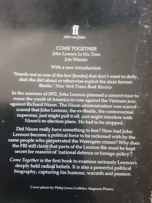 Come Together John Lennon In His Time by Jon Wiener