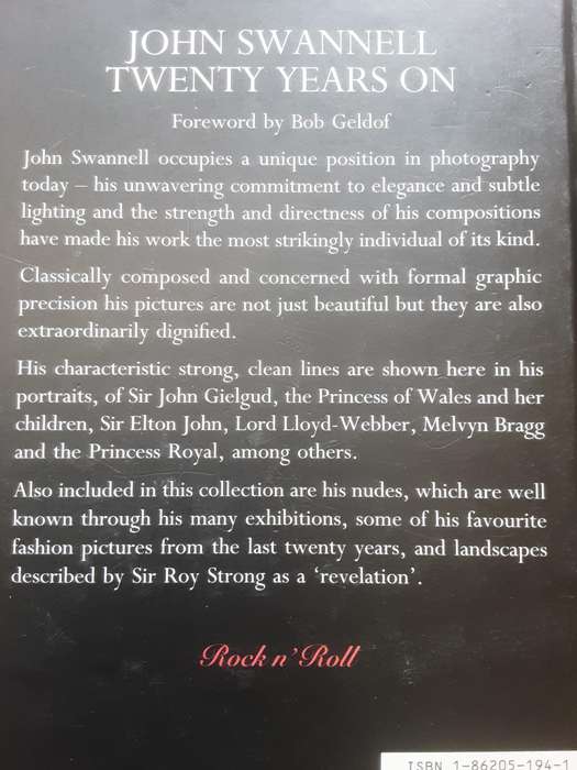 John Swannell Twenty Years On foreward by Bob Geldorf