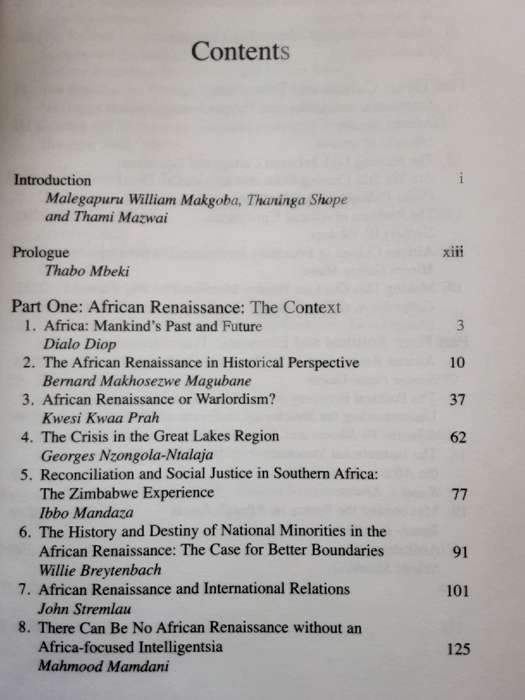 African Renaissance edited by Malegapuru William Makgoba