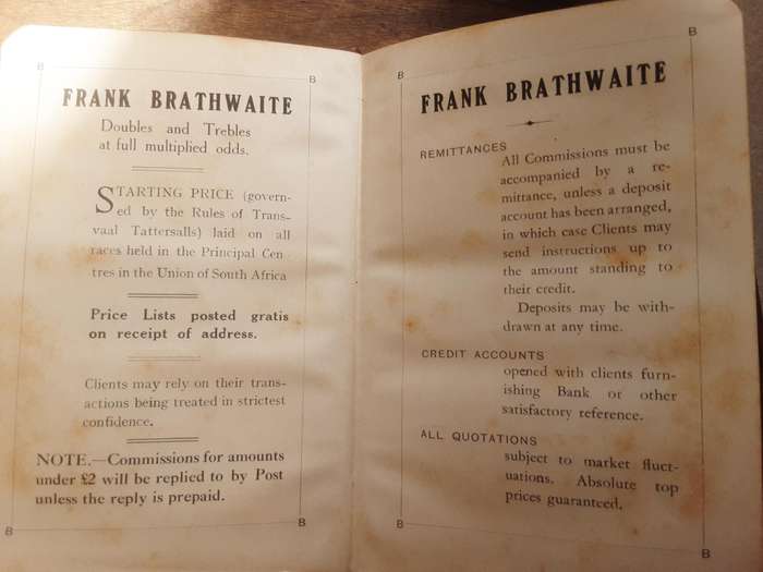 The Sporting Chronicle Racing Up To Date Yearly Part 1928 With Compliments Frank Braithwaite