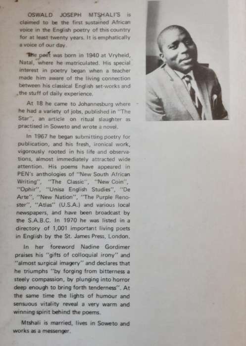 Sounds of Cowhide Drum Poems by Oswald Joseph Mtshali