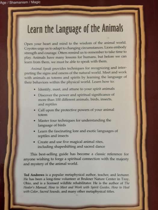 Animal Speak, Spiritual & Magical Powers of Creatures Great & Small by Ted Andrews