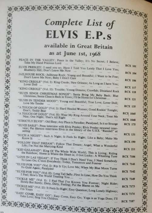 Elvis Special 1969 compiled by Albert Hand