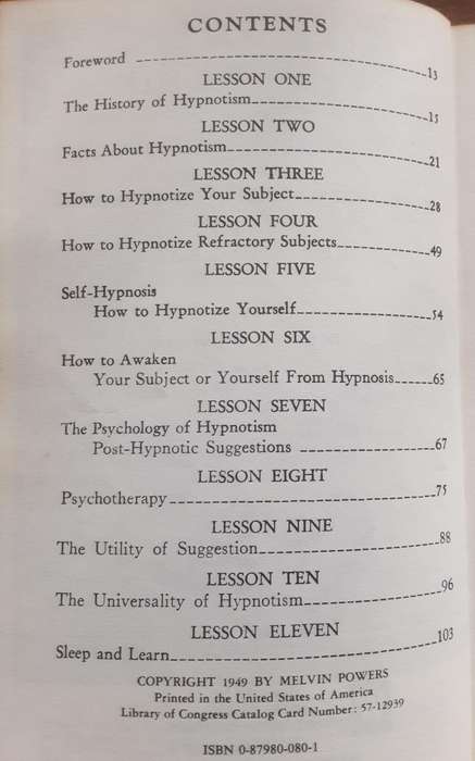 Hypnotism Revealed the Powers Technique of Hypnotizing and Self Hypnosis by Melvin Powers
