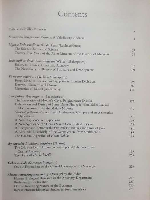 Images of Humanity The Selected Writings of Phillip V Tobias