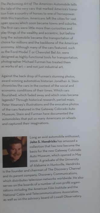 The Performing Art of the American Automobile,  The Hendricks Collection by Jonathan Stein