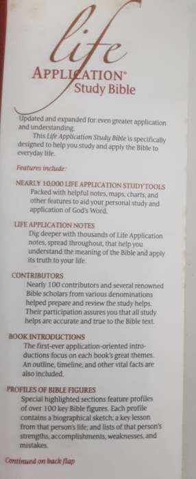 Life Application Study Bible NIV New International Version