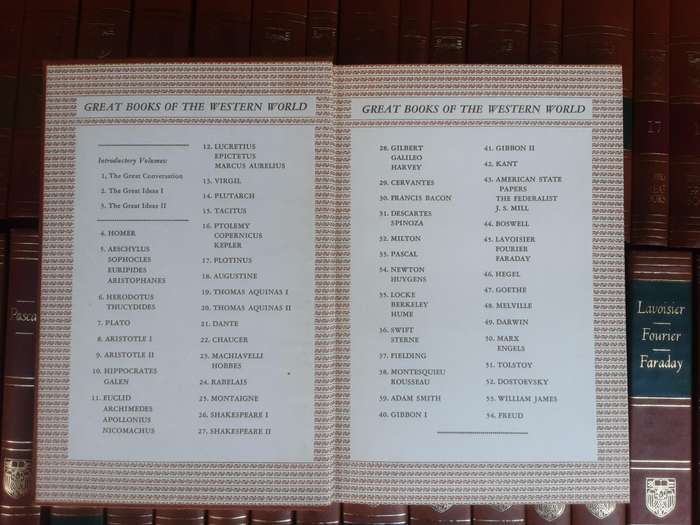 Britannica Great Books of the Western World Complete Set 54 volumes 1952 Edition