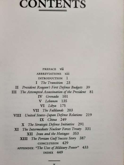 Fighting For Peace Seven Critical Years in the Pentagon by Casper W Weinberger **Signed edition **