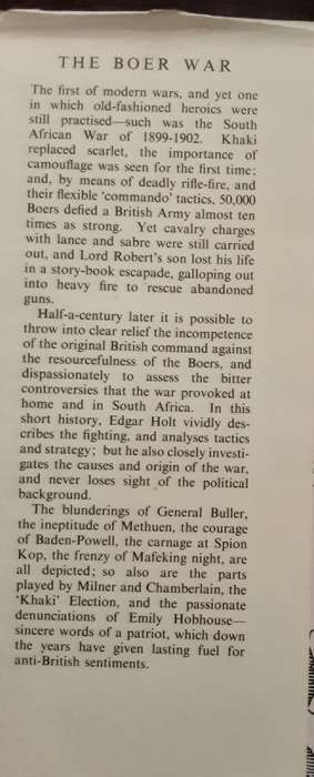 The Boer War by Edgar Holt