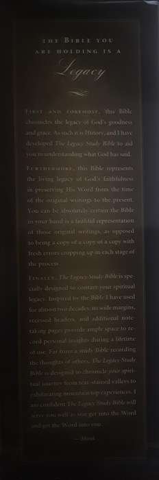 The Legacy Study Bible NKJV general editor Hank Hanegraaff