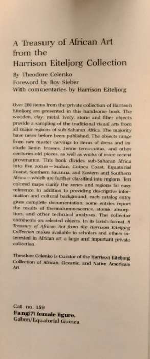 A Treasury of African Art fom the Harrison Eiteljorg Collection  by Theodore Celenko