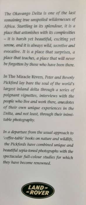 The Miracle Rivers The Okavango & Chobe of Botswana  by Peter and Beverly Pickford