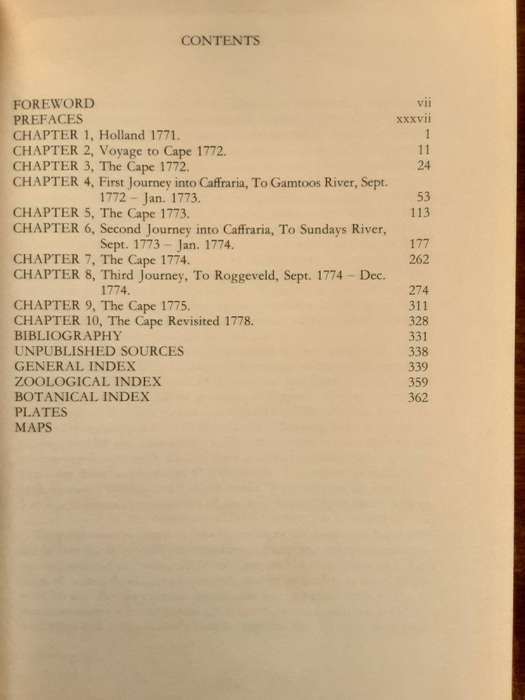 Carl Peter Thunberg Travels at the Cape of Good Hope 1772 1775 edited by Forbes VRS II 17
