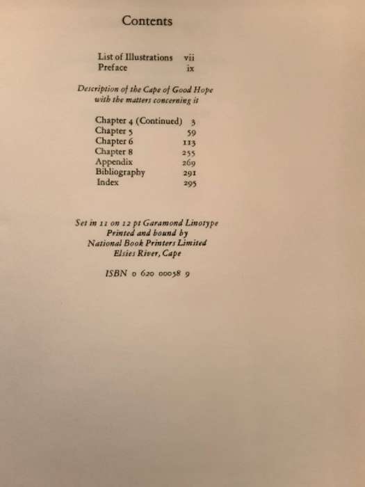 Description of the Cape of Good Hope with matters concerning it by Francois Valentyn