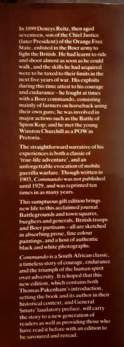 Commando A Boer Journal of the Boer War by Deneys Reitz