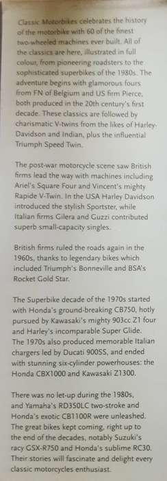 Classic Motorbikes, A Celebration of The World's Greatest Motorbikes by Roland Brown