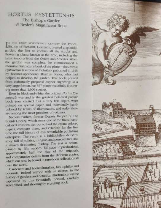 Hortus Eystettensis The Bishop's Garden and Besler's Magnificent Book by Nicholas Barker