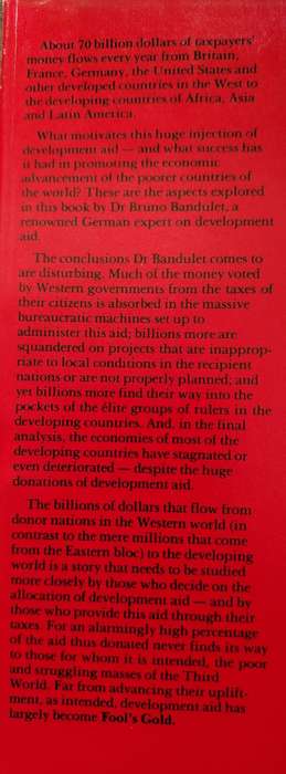 Fool's Gold For Africa, The Wasted Millions in Development Aid by Dr Bruno Bandulet