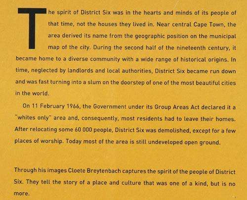 The Spirit of District Six -- Colete Breytenbach