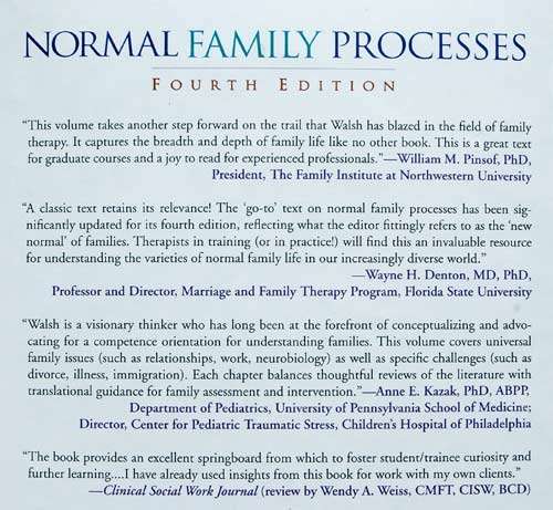 Normal Family Processes, Fourth Edition Growing Diversity and Complexity -- Froma Walsh