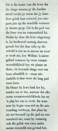 Pad na Eensaamheid  -- Kas van den Berg