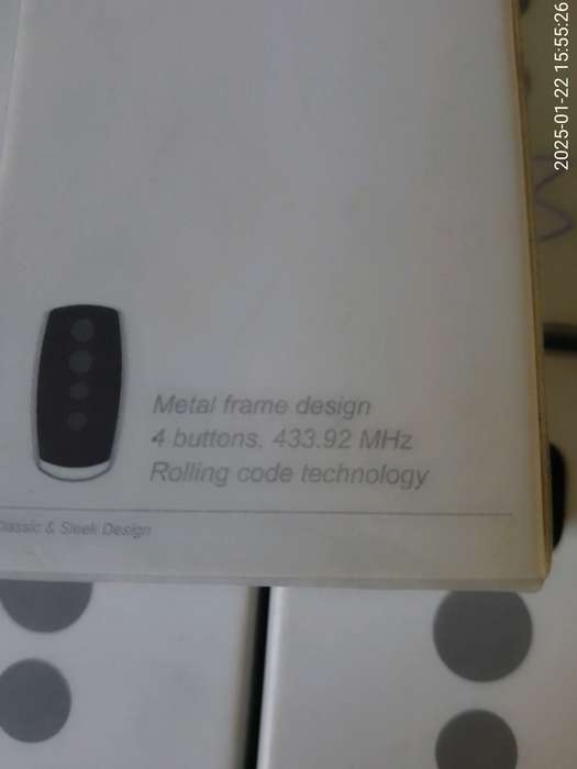 4 buttons remote 433.92MHz Rolling code technology