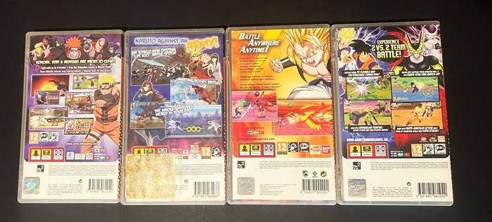  PSP Game Lot  Naruto & Dragon Ball Z  4 Rare Titles  Collectors Bundle 