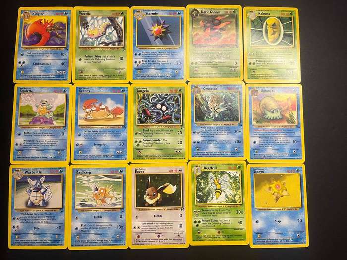 Pokémon Base Set & Team Rocket  15 Cards  Great Condition