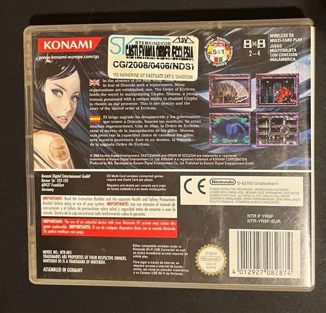 Castlevania: Order of Ecclesia  Nintendo DS  Complete in Box (CIB)  Rare Collectors Item