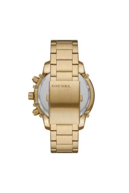 Men's Diesel Griffed Gold Dial Chronograph Watch DZ4573
