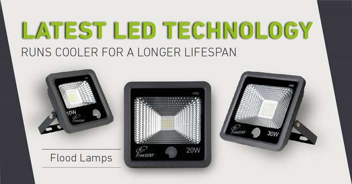 Black Slim Line LED Floodlights: Built-In Auto Day Night Sensor 30W AC180~265V. Collections Allowed.