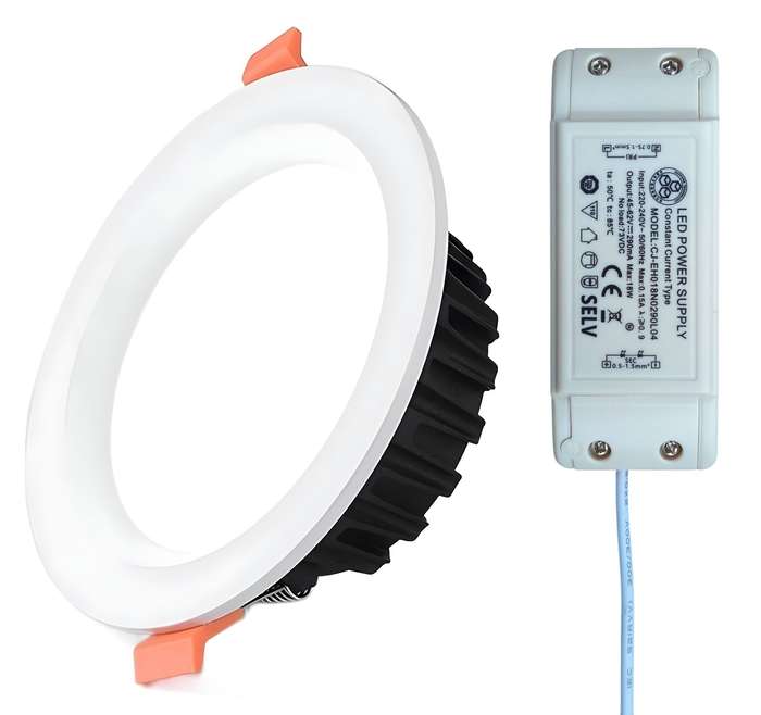 18W LED Round Panel Recessed Ceiling Light AC220~240V. Warm White Light Colour. Collections Allowed.