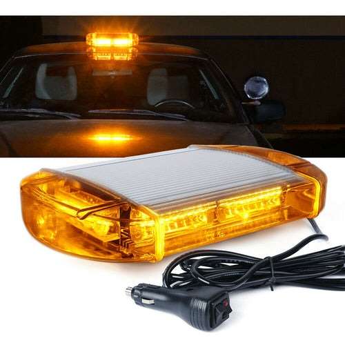 Vehicle Roof Top Strobe Flash Amber Orange COB LED Light Bar. Magnetic Mount. Collections Allowed.