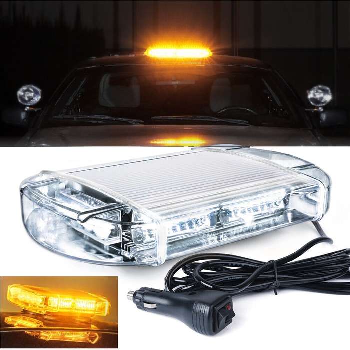 Vehicle Roof Top Strobe Flash Amber Orange COB LED Light Bar. Magnetic Mount. Collections Allowed.