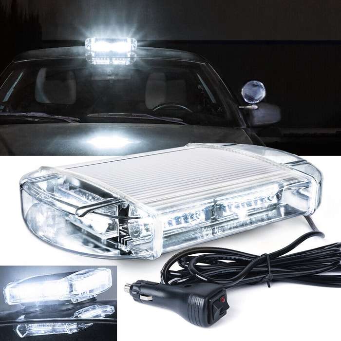 Strobe Flash COB LED Vehicle Roof Top Cool White Light Bar. Magnetic Mount. Collections Are Allowed.
