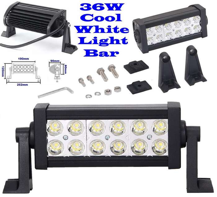 6 Units Of Double Row 36W LED Light Bars with 3D Lens Spot Beam 10V~32V DC. Collections Are Allowed.